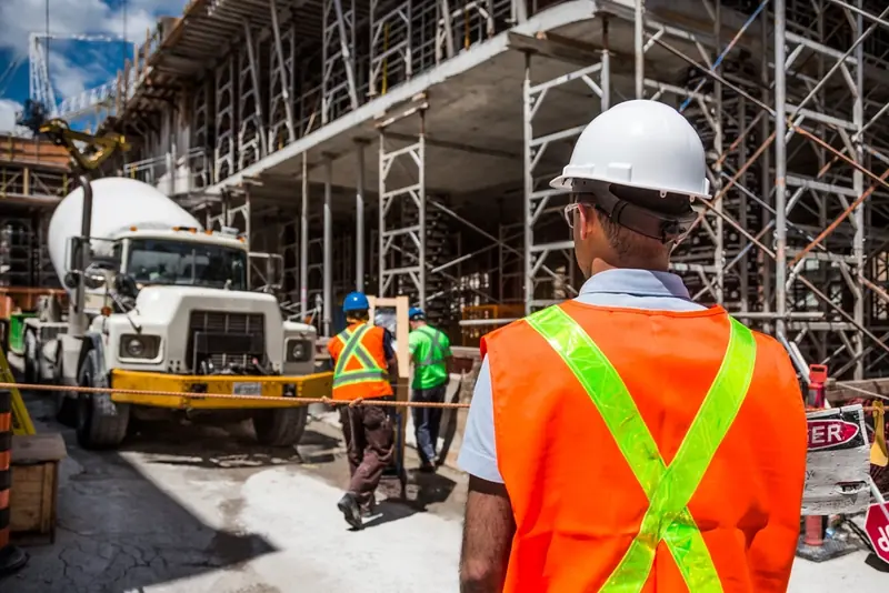 Operario de la construcción en una obra